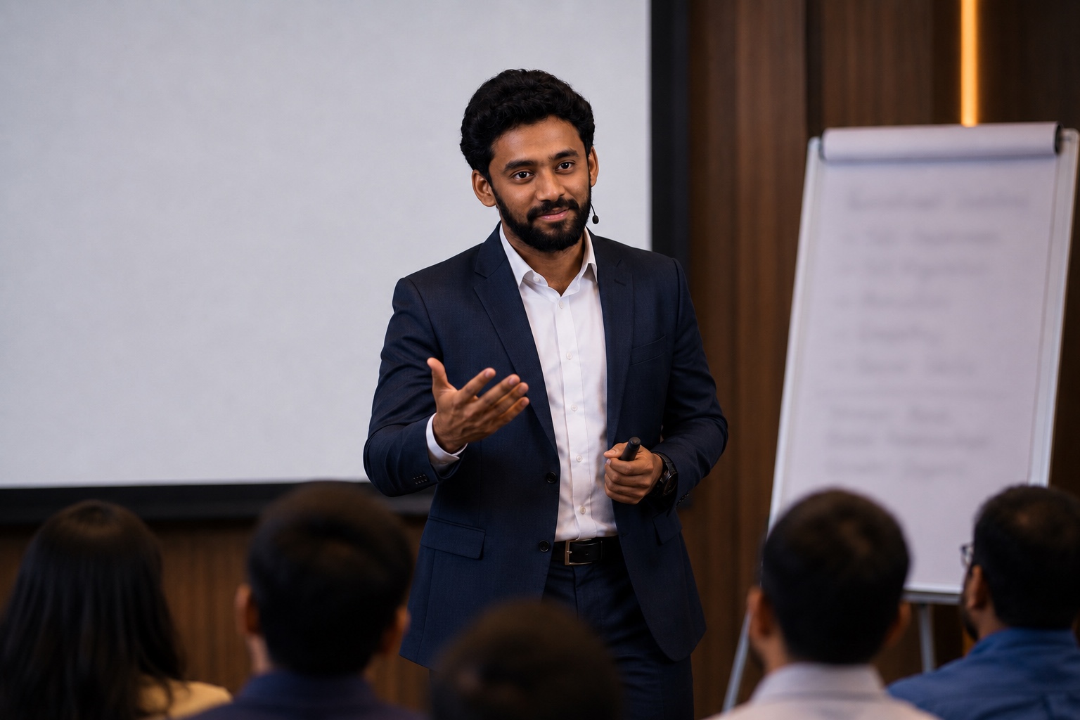 Nikhil Tittakudi facilitating a workshop